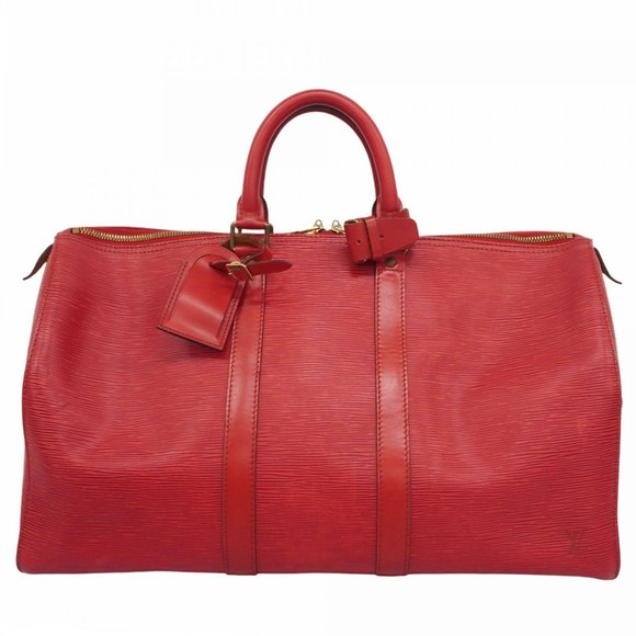 LOUIS VUITTON Red Boston Bag - Picture 1 of 16